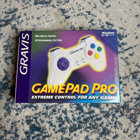 Brand New GRAVIS Gamepad Pro SEALED Windows 95 Model 42021e - Picture 6 of 8